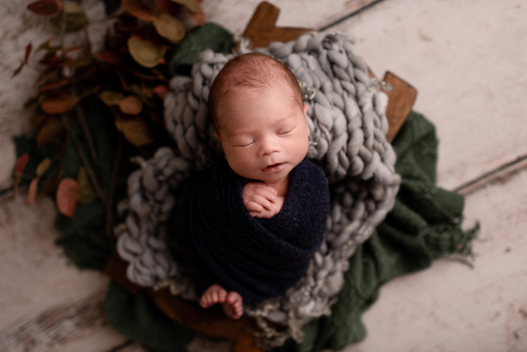 For The Love Of Photography Picture of Newborn Boy Wrapped and Posed