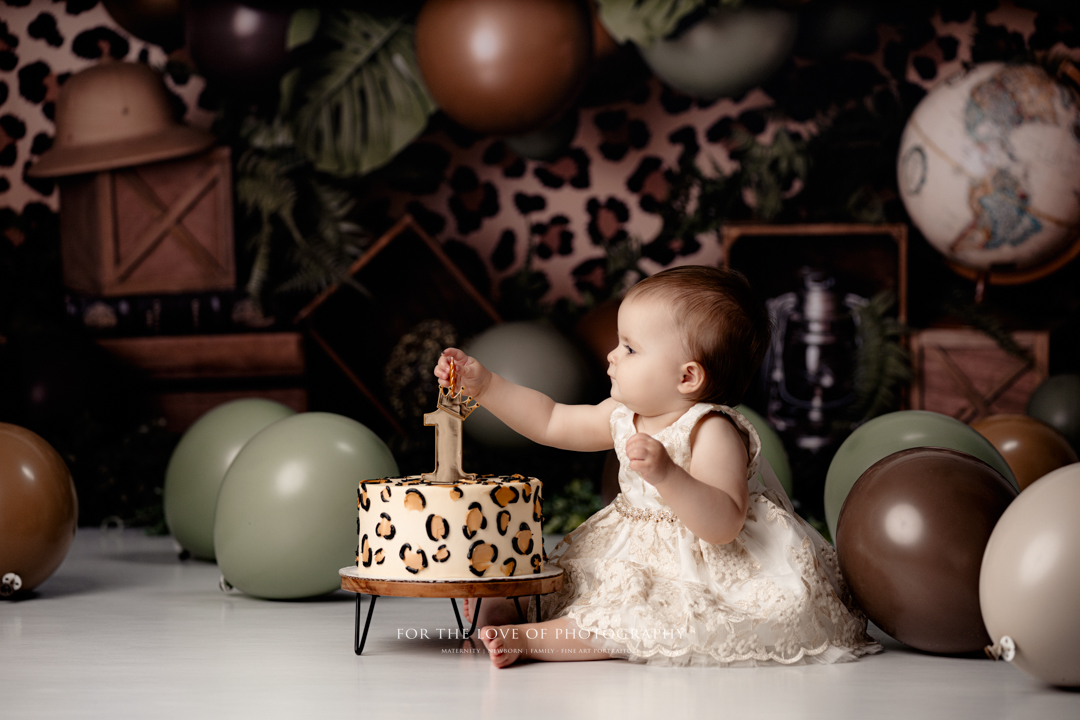 Lansing Cake Smash Photographer Toddler with Cake by For The Love of Photography