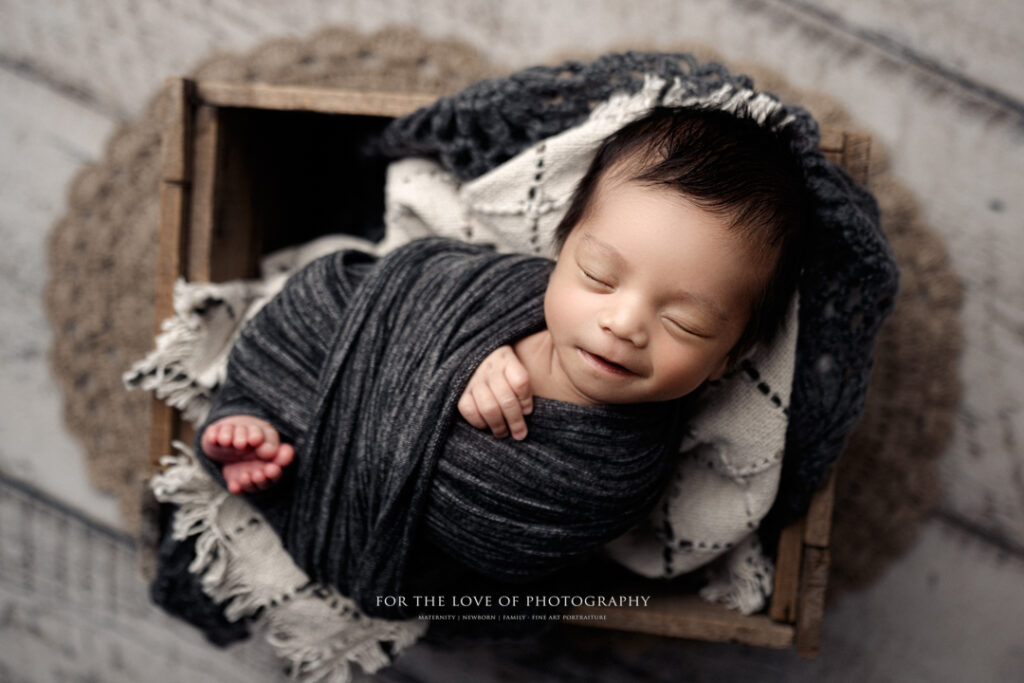 Baby Photographer Baby in Box by For The Love Of Photography